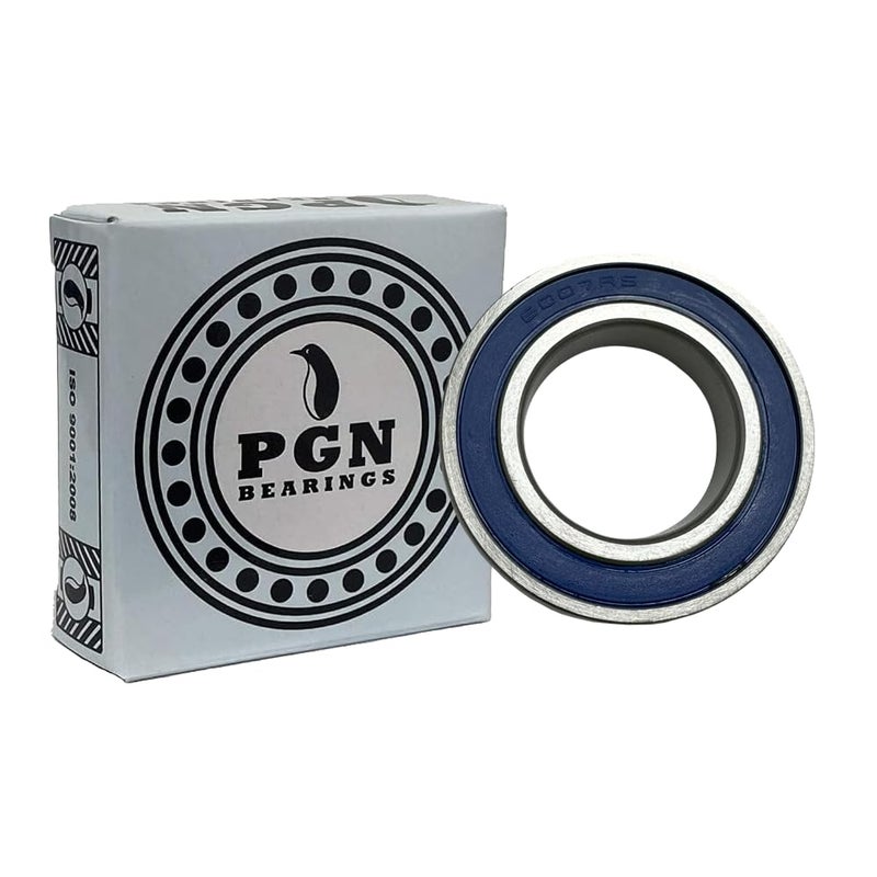PGN Bearings محمل PGN (10 عبوات) 6007-2RS - محمل كروي مختوم من الصلب الكروم المشحم - محامل 35x62x14 مم مع ختم مطاطي ودعم دورة في الدقيقة العالية - Image 1